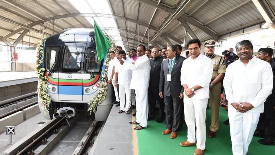 KCR waves off the new green line metro