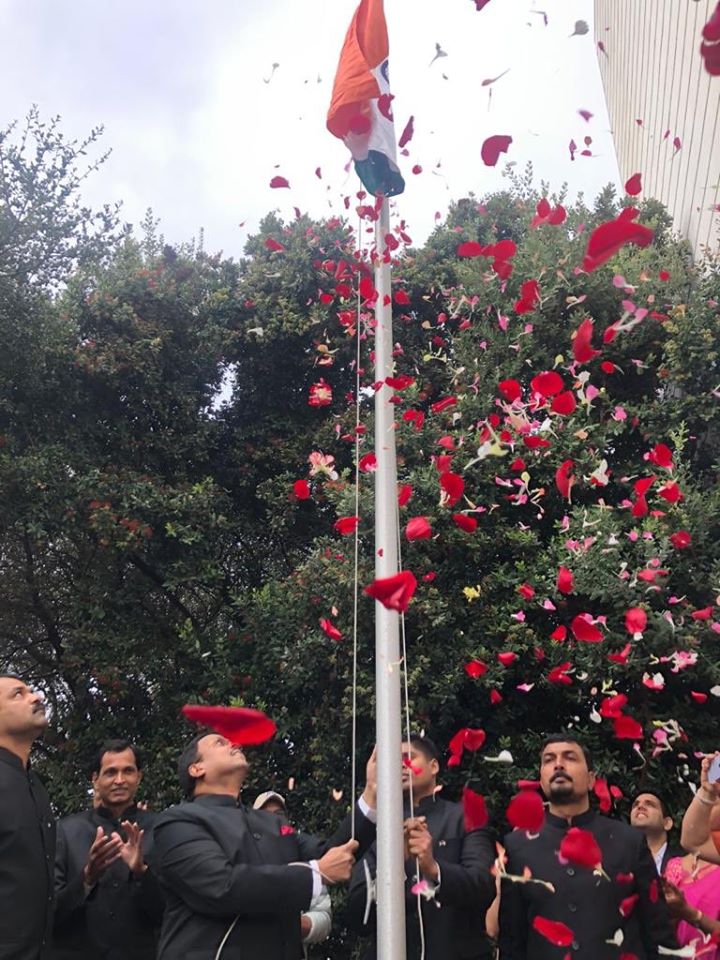 Consul General Ambassador Sanjay Panda hoisted the Indian Flag in San Francisco on Republic Day