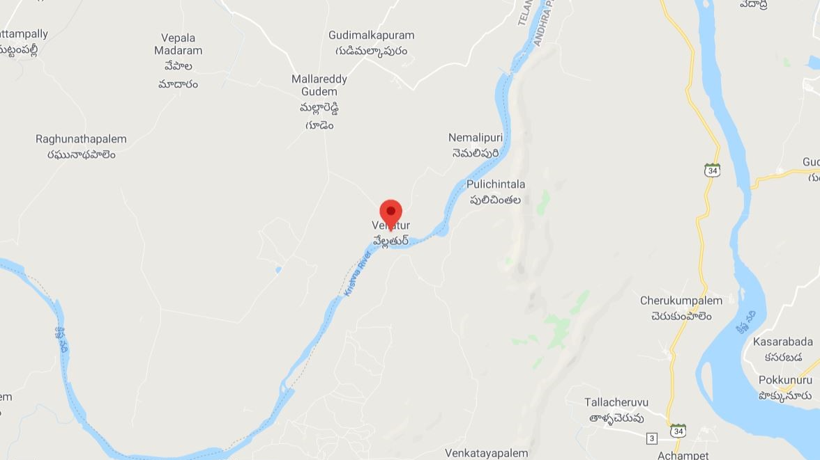 A google map showing the location of the possible epicenter of the earthquake