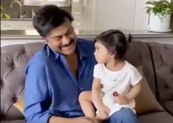 Chiranjeevi and granddaughter Navishka