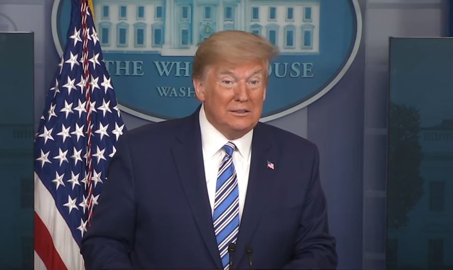 President Trump at the coronavirus briefing