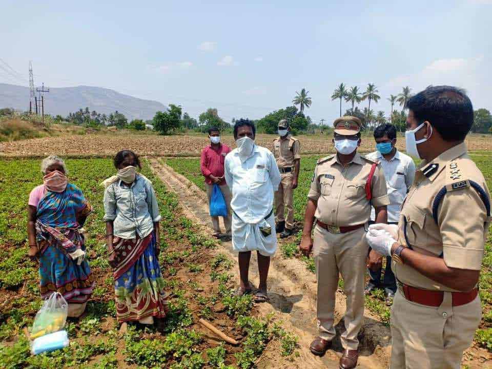 Tirupati SP Ramesh Reddy visits a farm