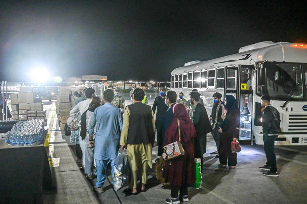 Evacuees from Afghanistan arrive in Ramstein Air Base in Germany