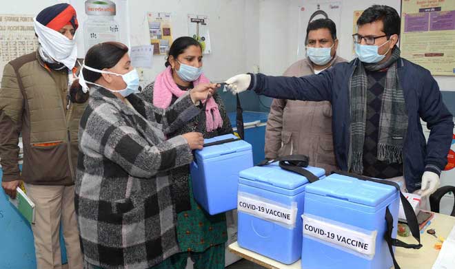COVID-19 vaccinations administered in Jalandhar Punjab