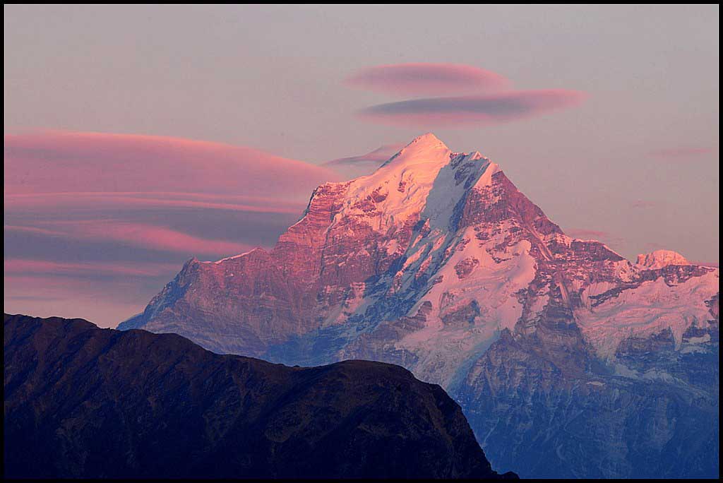 Mount Trishul at dawn