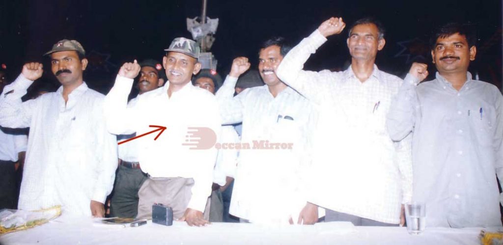 Maoist leader RK, now dead, is seen with other Maoist figures in 2004