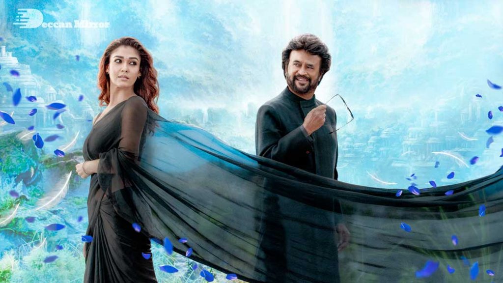 Actors Rajinikanth and Nayanthara from the movie Peddanna