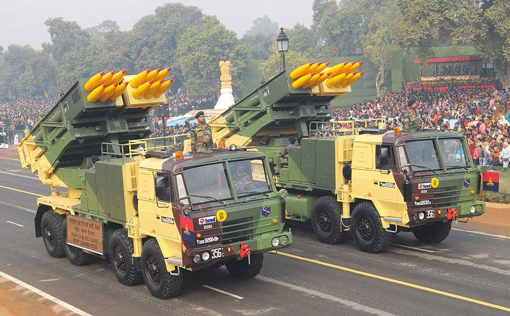 Pinaka on display in 2011 Republic Day Parade
