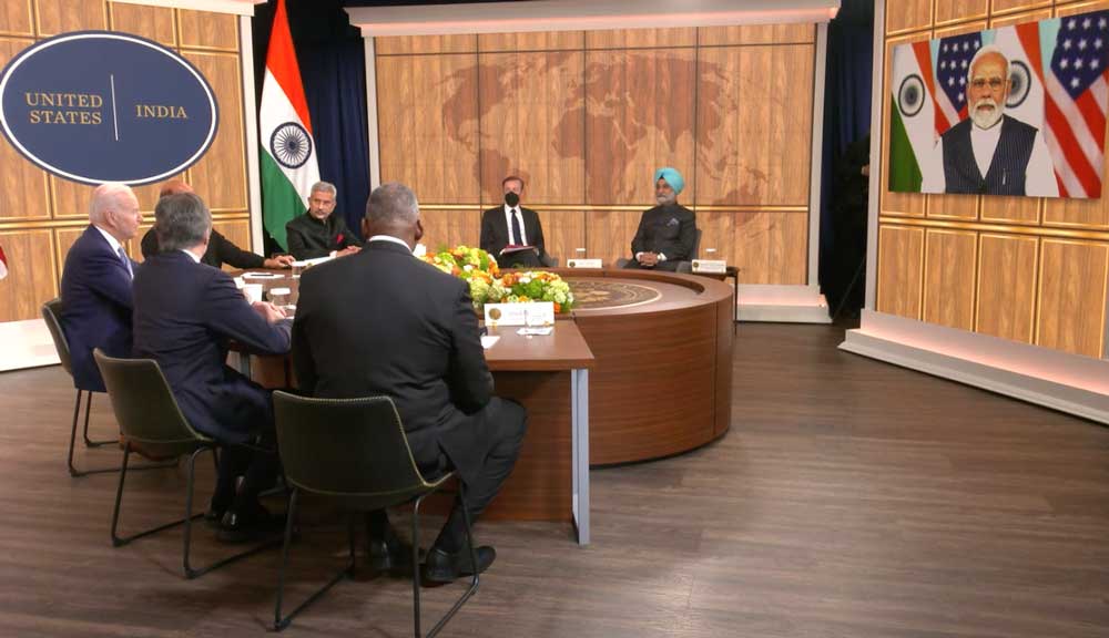 Virtual Meeting between PM Modi and President Biden