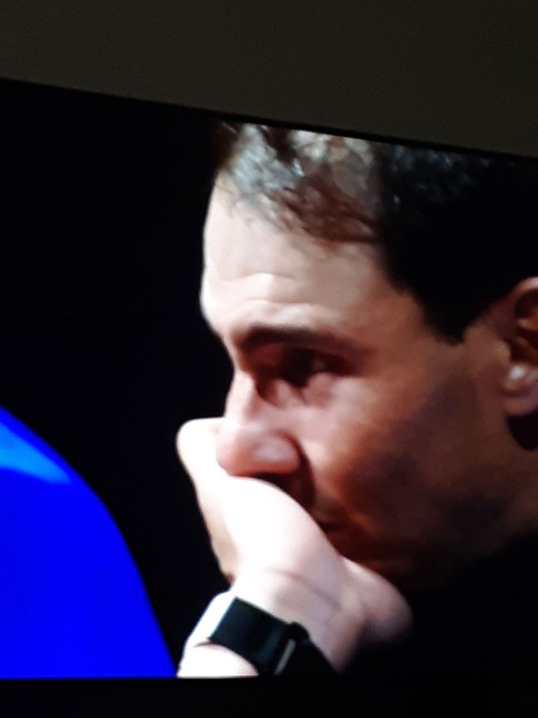 Rafael Nadal gets emotional at the Laver Cup