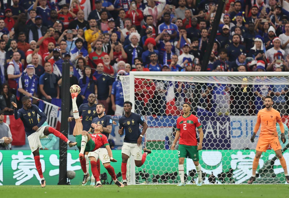 jawad el yamiq bicycle kick against france in the world cup