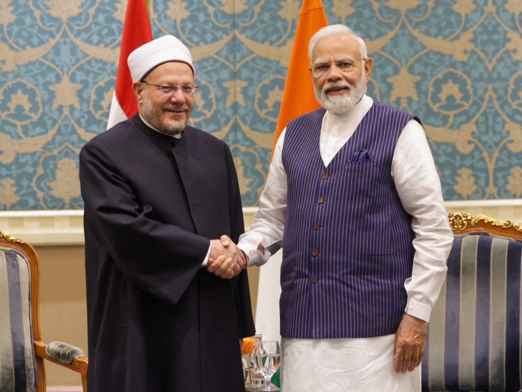 Prime Minister Narendra Modi met with the Grand Mufti of Egypt, Dr. Shawky Ibrahim Allam