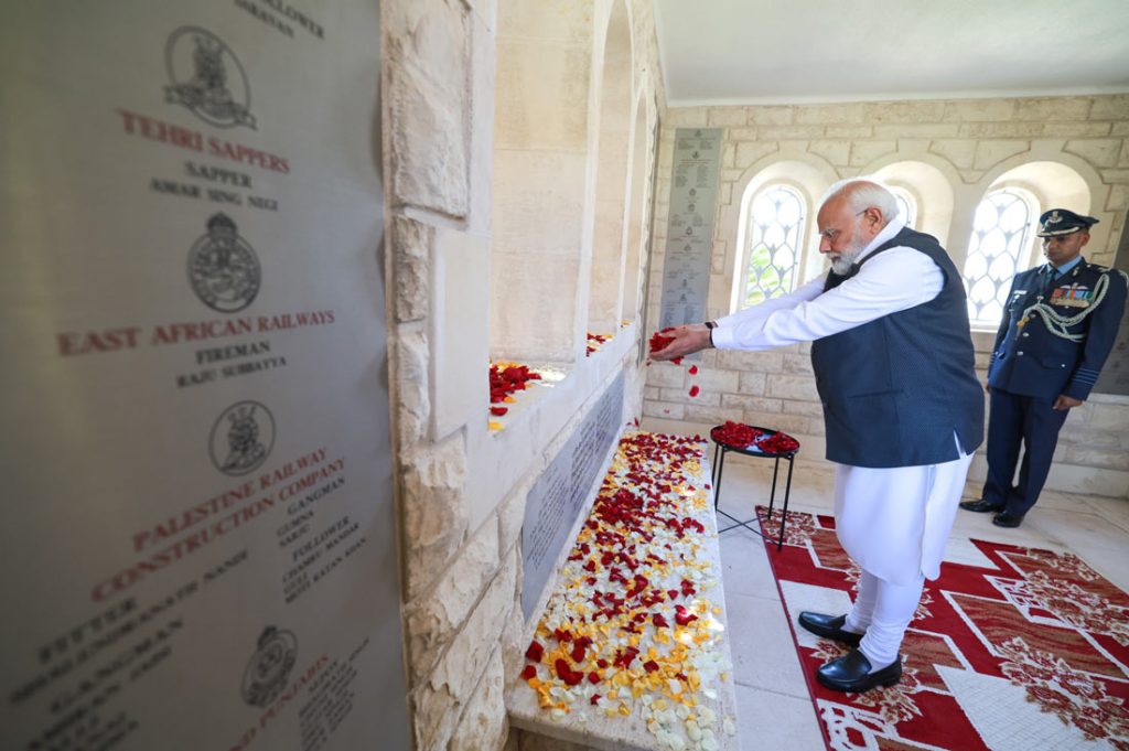 Prime Minister Narendra Modi also visited the Heliopolis Commonwealth War Cemetery