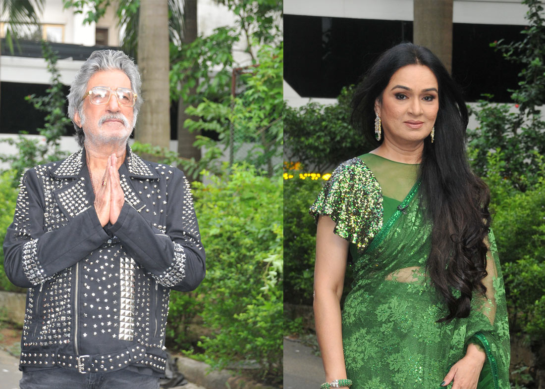 Padmini Kolhapure and Shakti Kapoor spotted at Film City See Pics