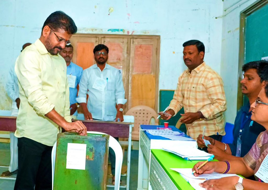 revanth-voting-in-municipal-elections