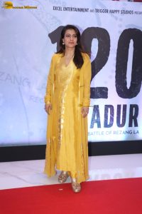 120 Bahadur Screening attended by Farhan Akhtar, Raashi Khanna, Kajol, Rekha, and others