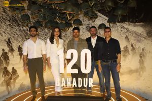 120 Bahadur Teaser Launch attended by Farhan Akhtar and Raashi Khanna
