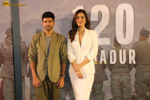 120 Bahadur Teaser Launch attended by Farhan Akhtar and Raashi Khanna