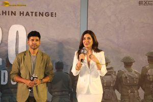120 Bahadur Teaser Launch attended by Farhan Akhtar and Raashi Khanna