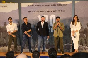 120 Bahadur Teaser Launch attended by Farhan Akhtar and Raashi Khanna
