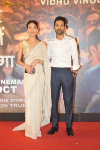 12th Fail Screening attended by Vikrant Massey, Medha Shankar, Raashi Khanna, and Vidhu Vinod Chopra