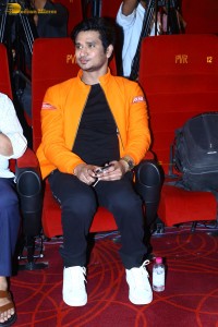 Actor Nikhil Siddhartha and producer allu aravind attend the trailer launch of the film 18 pages