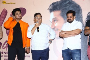 Actor Nikhil Siddhartha and producer allu aravind attend the trailer launch of the film 18 pages