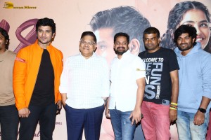 Actor Nikhil Siddhartha and producer allu aravind attend the trailer launch of the film 18 pages