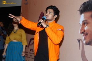 Actor Nikhil Siddhartha and producer allu aravind attend the trailer launch of the film 18 pages