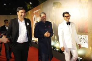 83 movie premiere held in Mumbai attended by cricketers Kapil Dev and Srikanth