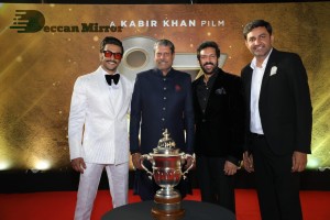 83 movie premiere held in Mumbai attended by cricketers Kapil Dev and Srikanth