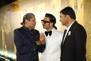 83 movie premiere held in Mumbai attended by cricketers Kapil Dev and Srikanth