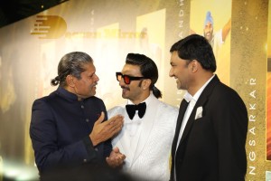 83 movie premiere held in Mumbai attended by cricketers Kapil Dev and Srikanth