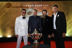 83 movie premiere held in Mumbai attended by cricketers Kapil Dev and Srikanth