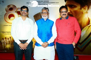 83 Movie AMB Show - Red Carpet attended by Kapil Dev, Ranvir Singh, and Krishnamachari Srikkanth