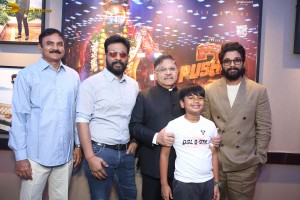 The Launch of AAA Cinemas by Allu Arjun, along with Allu Aravind, Sunil Narang, and Talasani Srinivas Yadav