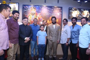 The Launch of AAA Cinemas by Allu Arjun, along with Allu Aravind, Sunil Narang, and Talasani Srinivas Yadav