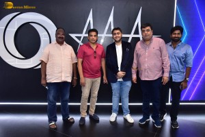 The Launch of AAA Cinemas by Allu Arjun, along with Allu Aravind, Sunil Narang, and Talasani Srinivas Yadav