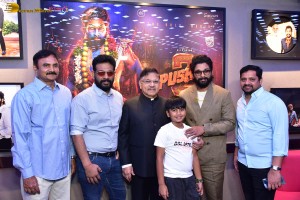 The Launch of AAA Cinemas by Allu Arjun, along with Allu Aravind, Sunil Narang, and Talasani Srinivas Yadav