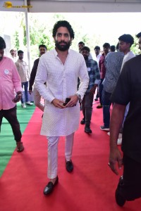 Akkineni Nageswara Rao Statue Inauguration attended by Nagarjuna, Amala, Naga Chaitanya, Akhil, Mahesh Babu, Ram Charan, Nani, and Venkiah Naidu