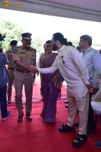 Akkineni Nageswara Rao Statue Inauguration attended by Nagarjuna, Amala, Naga Chaitanya, Akhil, Mahesh Babu, Ram Charan, Nani, and Venkiah Naidu