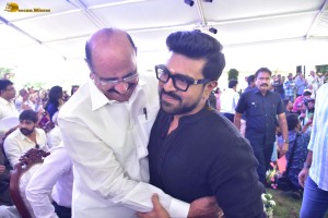 Akkineni Nageswara Rao Statue Inauguration attended by Nagarjuna, Amala, Naga Chaitanya, Akhil, Mahesh Babu, Ram Charan, Nani, and Venkiah Naidu