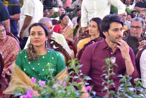 Akkineni Nageswara Rao Statue Inauguration attended by Nagarjuna, Amala, Naga Chaitanya, Akhil, Mahesh Babu, Ram Charan, Nani, and Venkiah Naidu