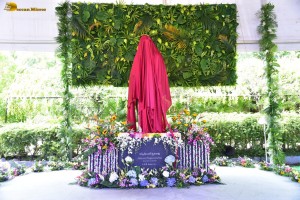 Akkineni Nageswara Rao Statue Inauguration attended by Nagarjuna, Amala, Naga Chaitanya, Akhil, Mahesh Babu, Ram Charan, Nani, and Venkiah Naidu