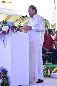 Akkineni Nageswara Rao Statue Inauguration attended by Nagarjuna, Amala, Naga Chaitanya, Akhil, Mahesh Babu, Ram Charan, Nani, and Venkiah Naidu