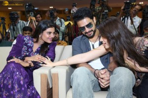 ARM (Ajayante Randam Moshanam) Pre-Release Function attended by Tovino Thomas, Krithi Shetty, and Aishwarya Rajesh