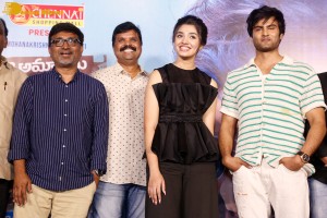 Pictures from the Song Launch of 'Aa Ammayi Gurinchi Meeku Cheppali' - attended by Sudheer Babu, Krithi Shetty and Mohana Krishna Indraganti