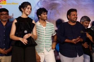 Pictures from the Song Launch of 'Aa Ammayi Gurinchi Meeku Cheppali' - attended by Sudheer Babu, Krithi Shetty and Mohana Krishna Indraganti