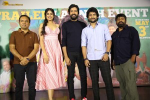 Aa Okkati Adakku Trailer Launch attended by Allari Naresh, Faria Abdullah, Nani, and others