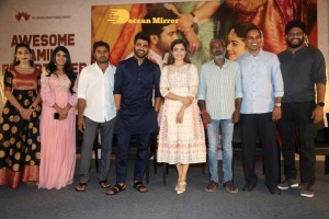 Rashmika Mandanna and Sharwanand at March 5 Press Meet of the movie Aadavallu Meeku Johaarlu